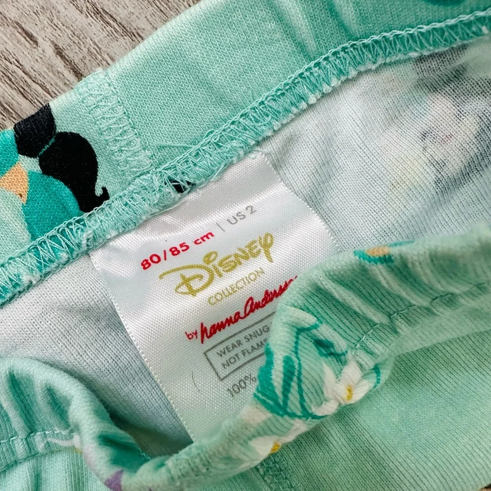 Hanna Andersson Girls Organic Cotton PJ short sleeve Disney Princess Jasmine 2T